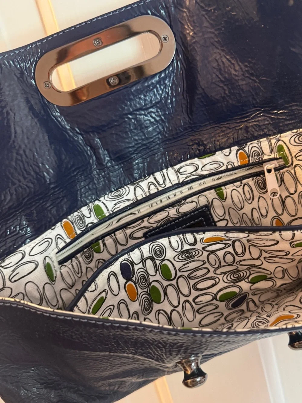 HOBO Navy Chain-Handle Clutch